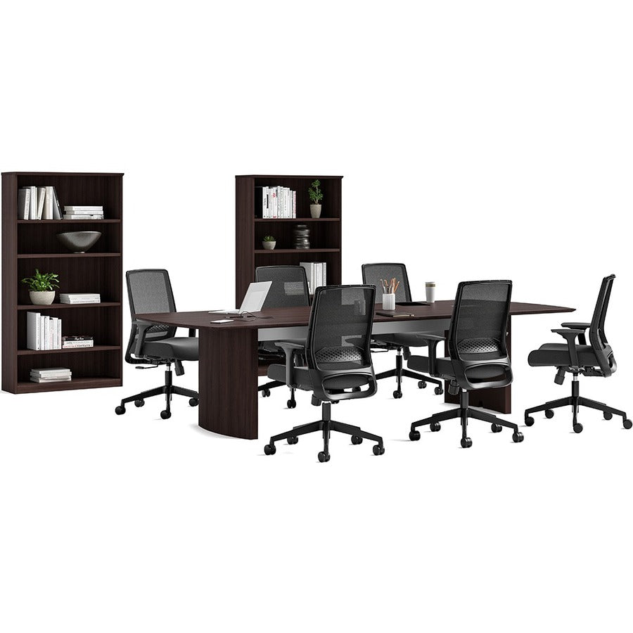 Safco Medina Basic Task Chair - 5-star Base - Black - Armrest - 1 Each