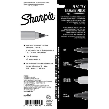 Sharpie Mystic Gems Permanent Markers - Multi Ink - 5 / Pack