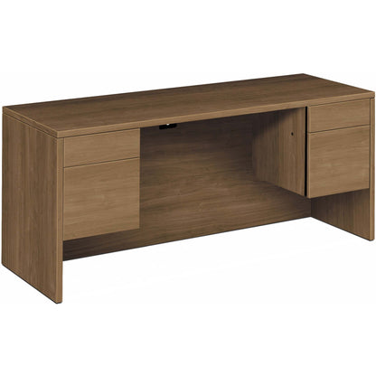 HON 10500 Pedestal Credenza - Rectangle - 29.5" Height x 60" Width x 24" Depth - Total Drawer(s): 4 - Double Pedestal on