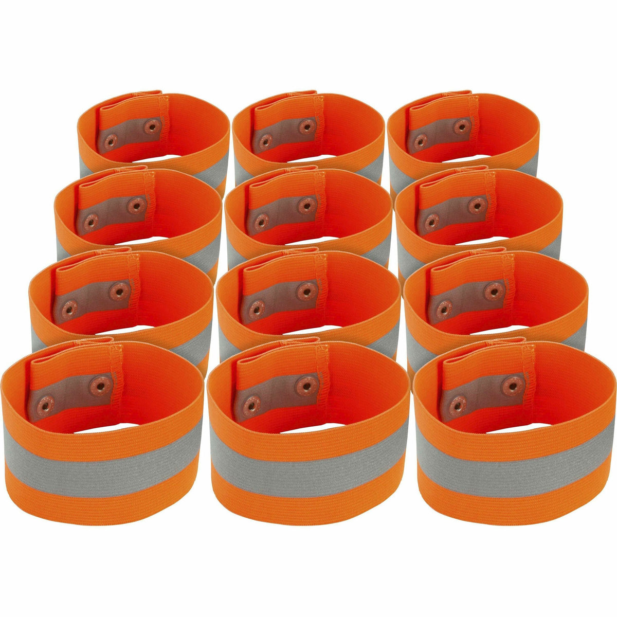Ergodyne 8001 Arm/Leg Band - Small (S)/Medium (M) - 0.3" Height x 2" Width x 6.5" Length - Orange - Elastic, Knit - 12 /