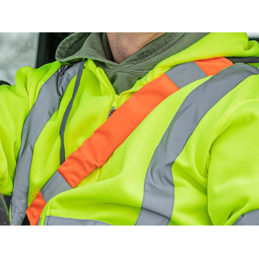 Ergodyne 8004 HI-Vis Seat Belt Cover - 3" Width x 0.5" Height x 18.5" Length - Orange - Polyester - 6 / Carton