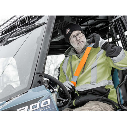 Ergodyne 8004 HI-Vis Seat Belt Cover - 3" Width x 0.5" Height x 18.5" Length - Orange - Polyester - 6 / Carton