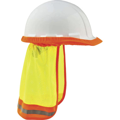 Ergodyne 8005 HI-Vis Mesh Neck Shade W/ Reflective - 1" Height x 10" Width - Lime - Elastic, Plastic, Mesh - 6 / Carton