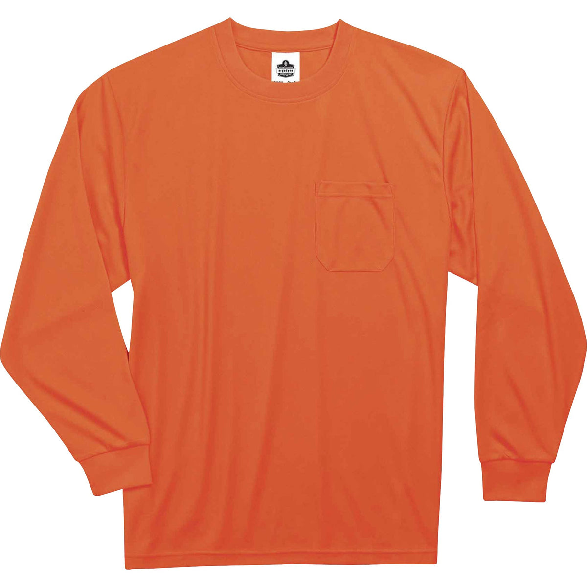Ergodyne 8091 Non-Certified Long Sleeve T-Shirt - Medium Size - Polyester - Orange