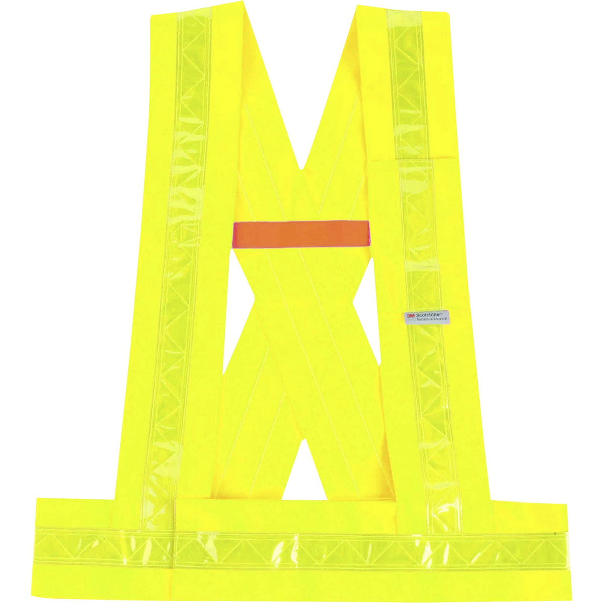 Ergodyne 8140BA Type O Class 1 Breakaway Sash - Xtra Large/2-Xtra Large - Polyester - Lime - Pocket, Reflective - 1 Each