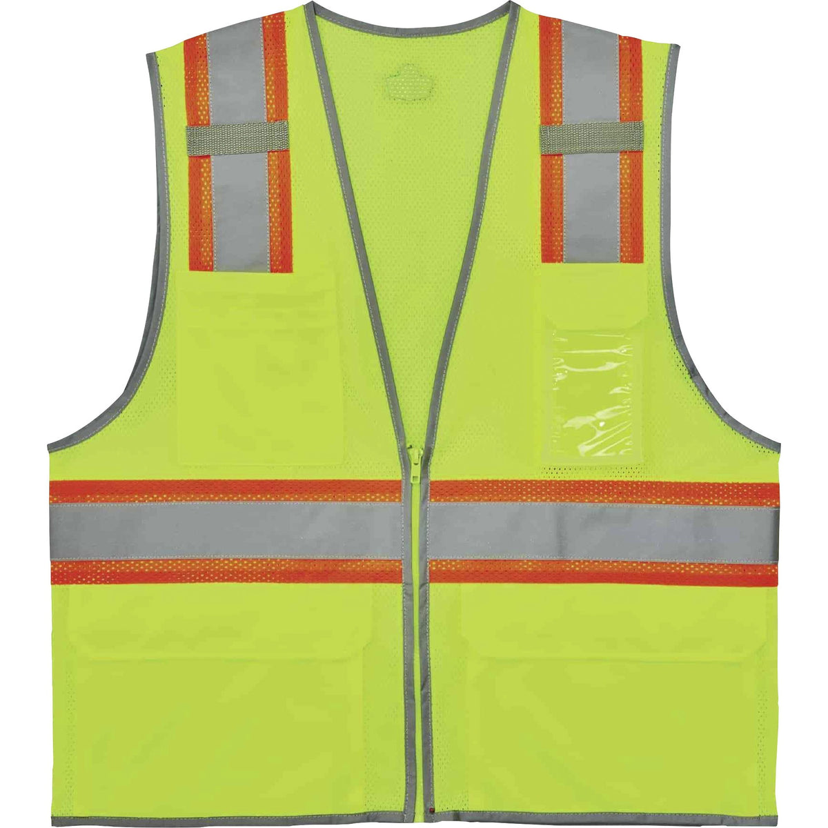 Ergodyne 8246Z Two-Tone Mesh Vest Type R, Class 2 - Recommended for: Baggage Handling - 2-Xtra Large/3-Xtra Large - Zipp