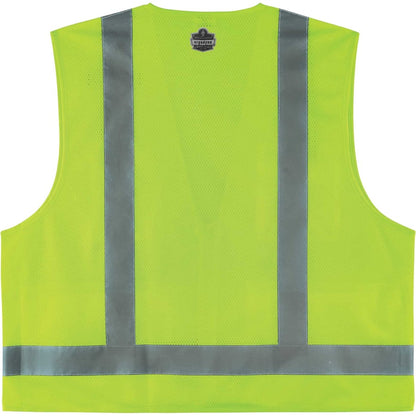 Ergodyne 8249Z Type R Class 2 Economy Surveyors Vest - Recommended for: Construction, Baggage Handling - Large/Extra Lar