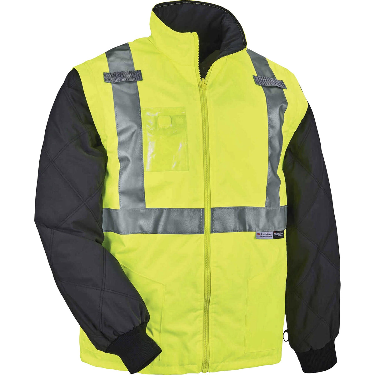 Ergodyne 8287 Type R Class 2 Hi-Vis Jacket w/ Removable Sleeves - Recommended for: Accessories, Gloves, Transportation -