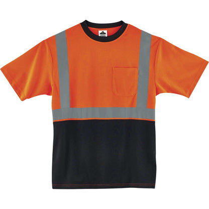 Ergodyne 8289BK Type R Class 2 Front T-Shirt - Medium Size - Polyester - Orange, Black