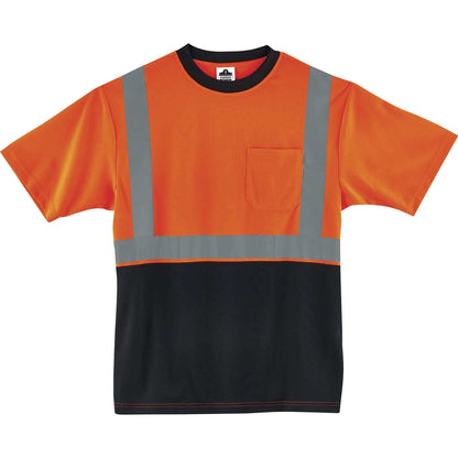 Ergodyne 8289BK Type R Class 2 Front T-Shirt - 2XL Size - Polyester - Orange, Black