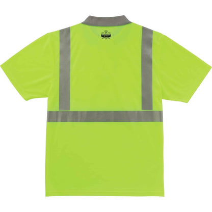 Ergodyne 8295 Type R Class 2 Polo Shirt - Extra Large (XL) Size - Unisex - Polyester - Lime