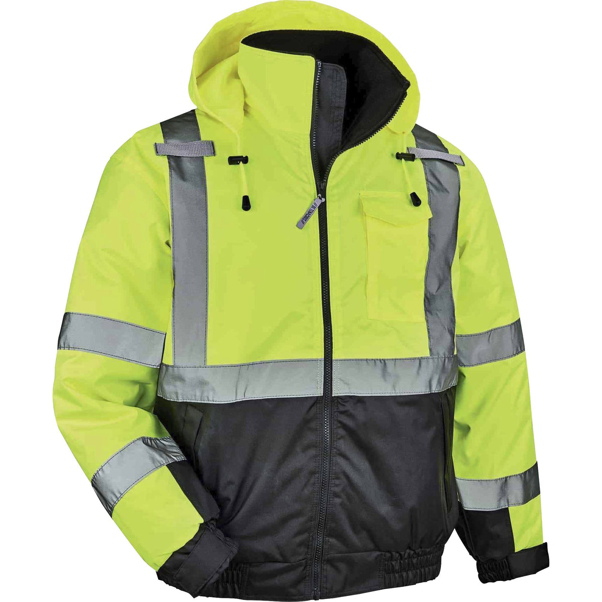 Ergodyne 8377 Type R Class 3 Hi-Vis Quilted Bomber Jacket - 1 Each