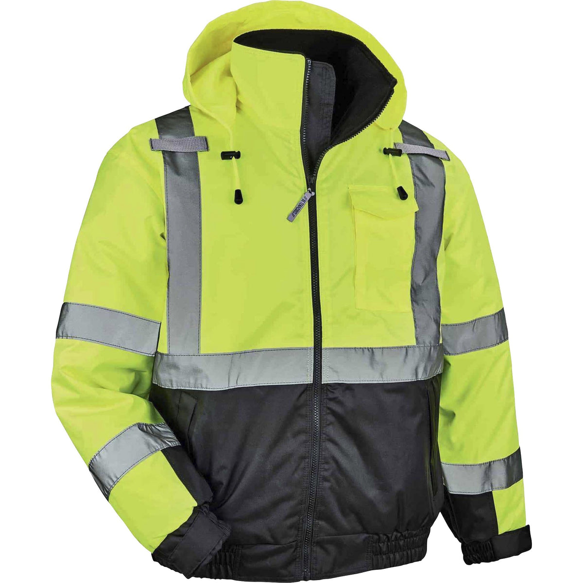 Ergodyne 8377 Type R Class 3 Hi-Vis Quilted Bomber Jacket - 1 Each