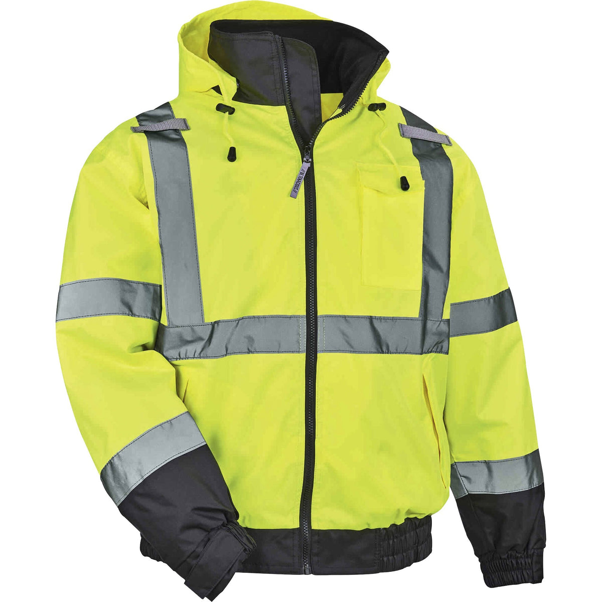 Ergodyne 8379 Type R Class 3 Hi-Vis Fleece Lined Bomber Jacket - 1 Each