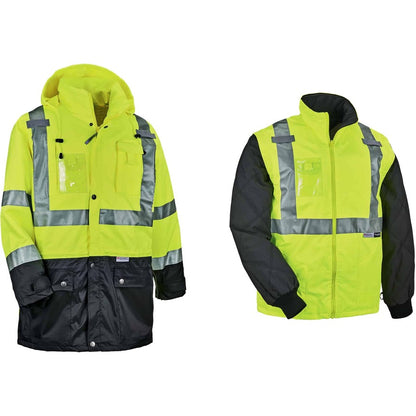 Ergodyne 8388 Type R Class 3/2 Thermal Jacket Kit - 2-Xtra Large - Dirt Protection - Zipper Closure - 1 Each