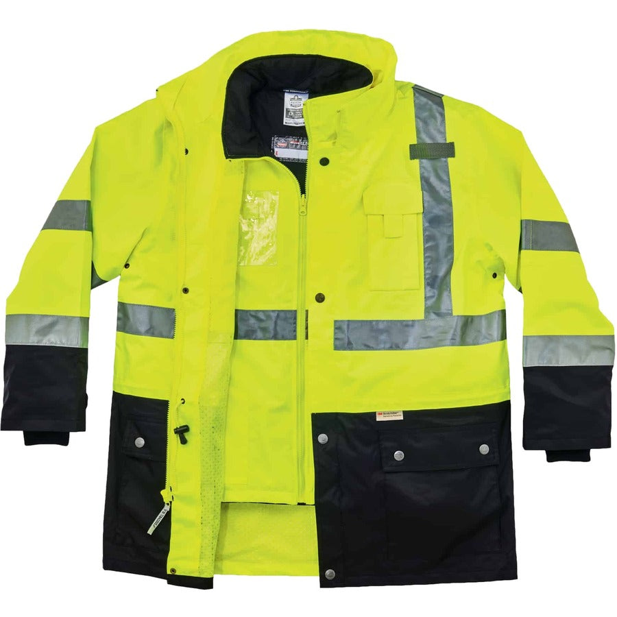 Ergodyne 8388 Type R Class 3/2 Thermal Jacket Kit - 4-Xtra Large - Dirt Protection - Zipper Closure - 1 Each