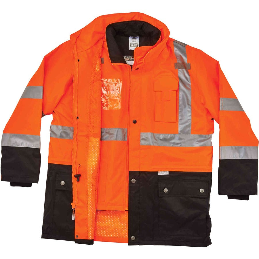 Ergodyne 8388 Type R Class 3/2 Thermal Jacket Kit - Large - Dirt Protection - Zipper Closure - 1 Each