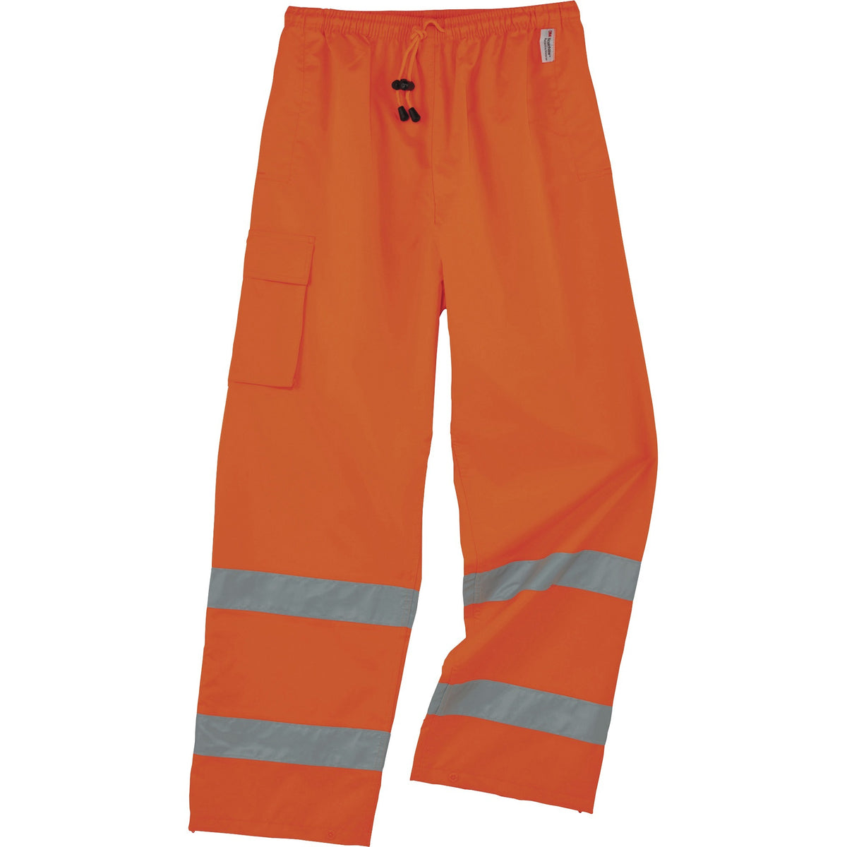 Ergodyne 8915 Class E Rain Pants - For Rain Protection - Small (S) Size - Orange - Polyurethane, 300D Oxford Polyester, 
