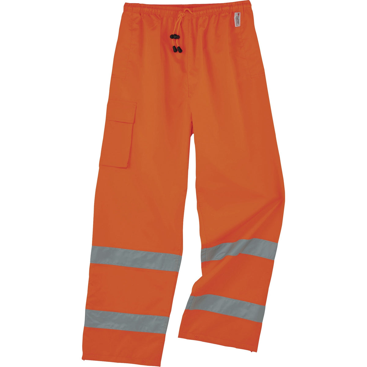 Ergodyne 8915 Class E Rain Pants - For Rain Protection - 5XL Size - Orange - 300D Oxford Polyester, Polyurethane, Polyes