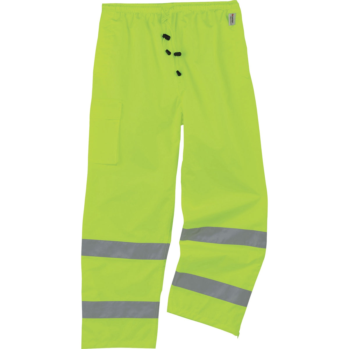Ergodyne 8915 Class E Rain Pants - For Rain Protection - Medium (M) Size - Lime - 300D Oxford Polyester, Polyurethane, P