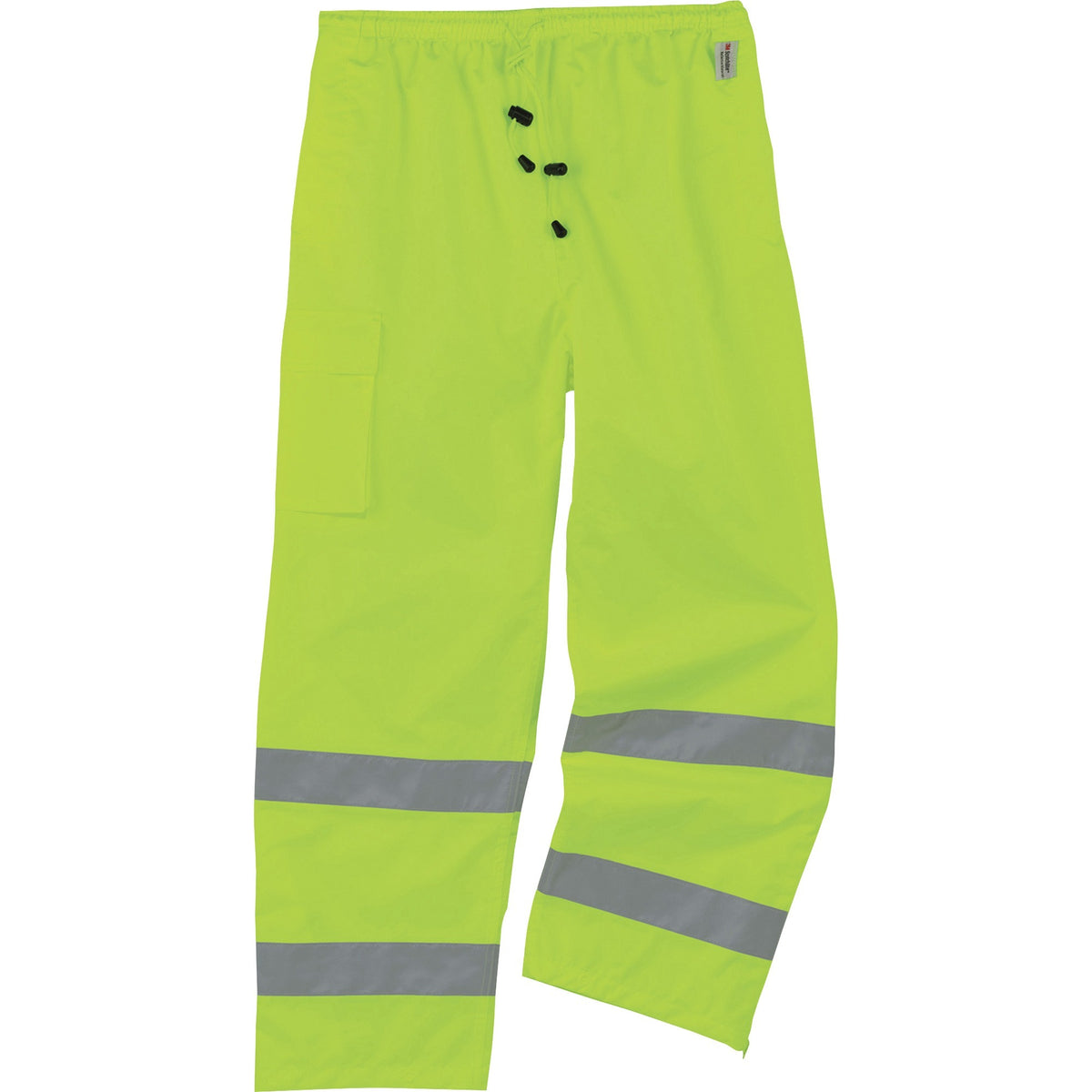 Ergodyne 8915 Class E Rain Pants - For Rain Protection - Large (L) Size - Lime - 300D Oxford Polyester, Polyurethane, Po