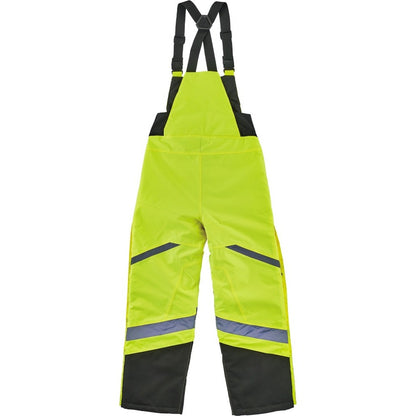 Ergodyne 8928 Class E Insulated Bibs - Bib Overall - 4XL - Lime - Polyurethane, 300D Oxford Polyester