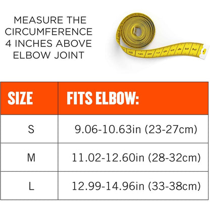 Ergodyne ProFlex 651 Elbow Compression Sleeve - 9.06" to 10.63" Elbow Circumference - Black - Elastic - 1 Each