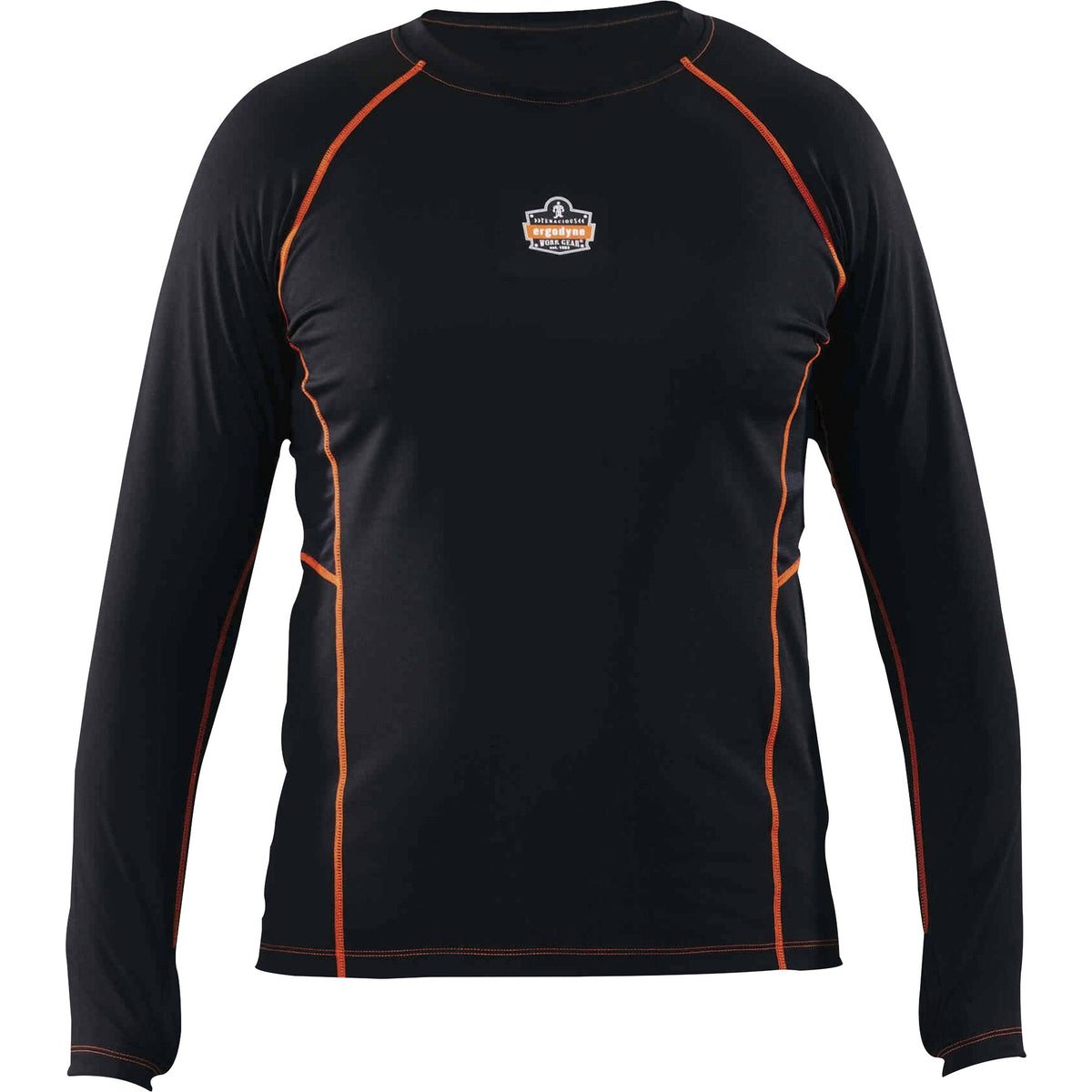 Ergodyne 6435 Thermal Base Layer Long Sleeve Shirt - Medium Size - Fabric - Black
