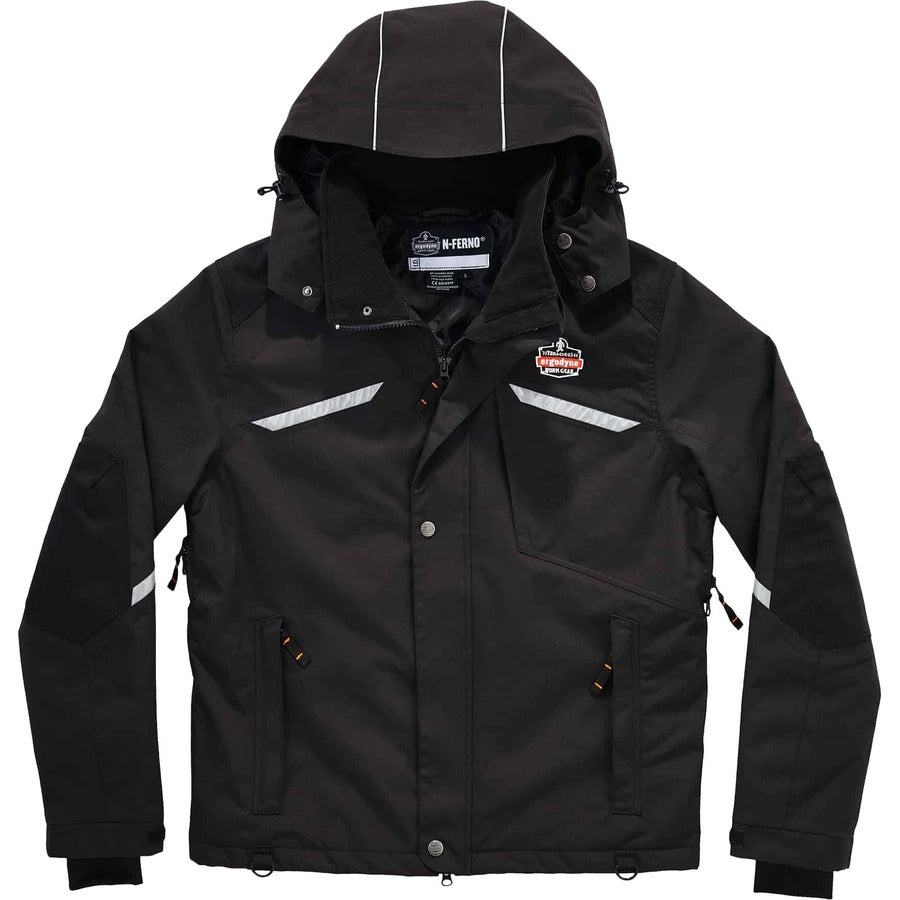 Ergodyne 6466 Thermal Jacket - Medium Size - Nylon - Black