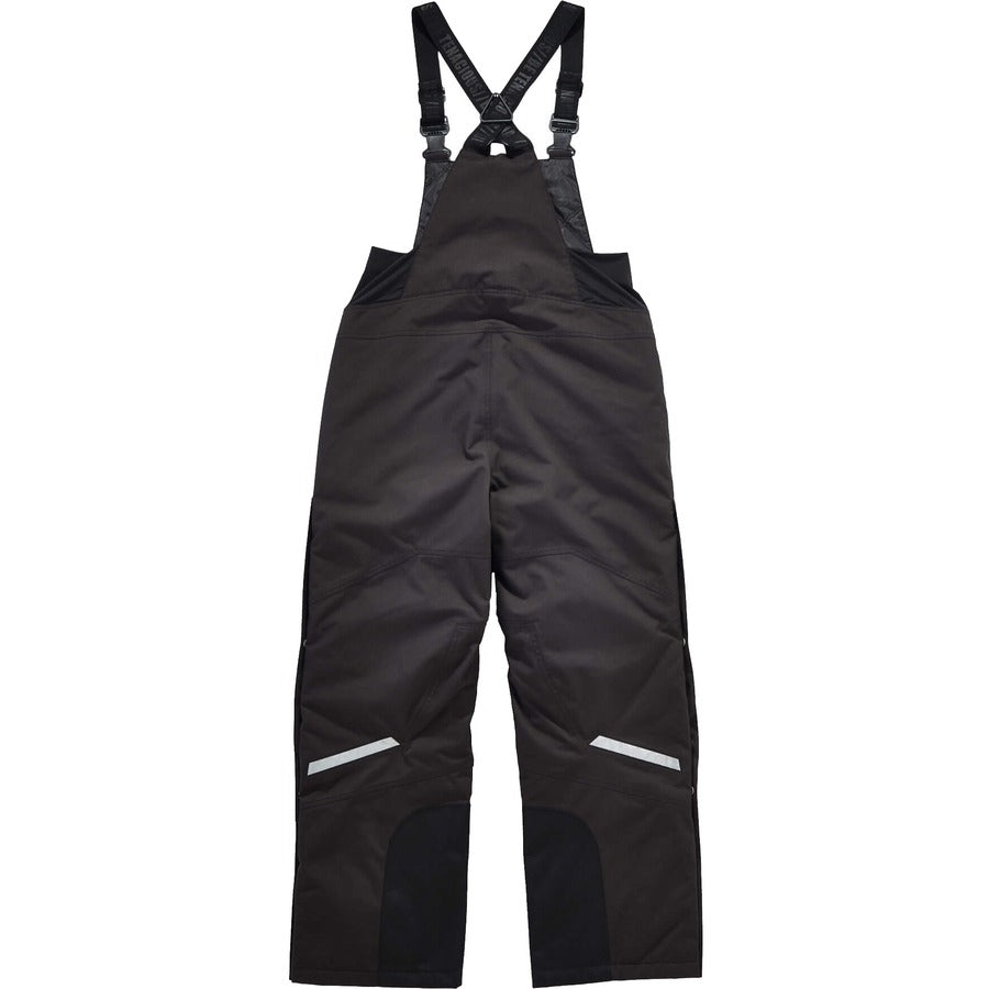 Ergodyne 6471 Thermal Bibs - Bib Overall - X-Large - Black - 1600D Nylon, 500D Nylon