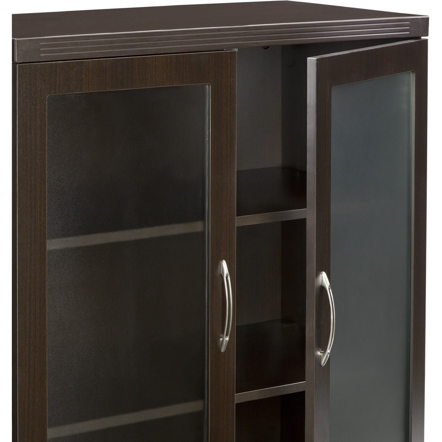 Safco Aberdeen Series Glass Display Cabinet - Rectangle - 1 Each