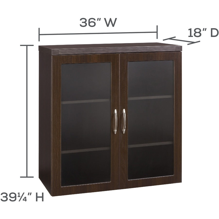 Safco Aberdeen Series Glass Display Cabinet - Rectangle - 1 Each
