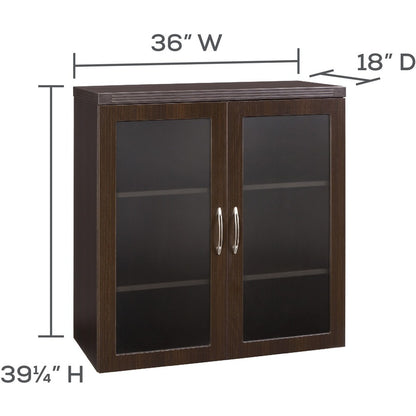 Safco Aberdeen Series Glass Display Cabinet - Rectangle - 1 Each