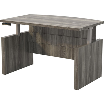 Safco Aberdeen Height-Adjustable Desk - x 1.6" Thickness Work Surface, 49.2" Height x 72" Width Desk - Finish: Gray Stee