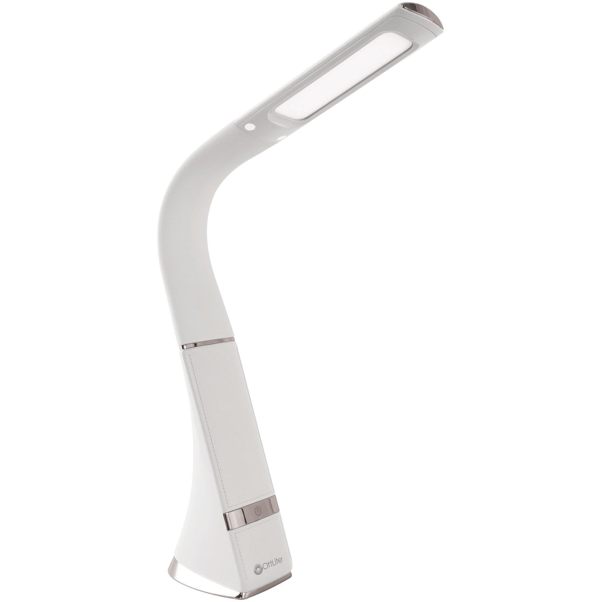 OttLite Wellness Desk Lamp - LED Bulb - Rechargeable Battery, USB Charging - 275 lm Lumens - Desk Mountable - White - fo