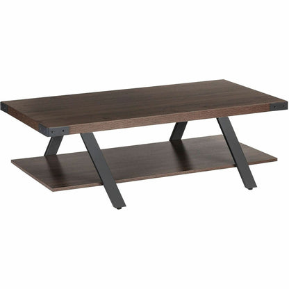 Safco Mirella Coffee Table - Rectangle - 16" Height x 48" Width x 23.8" Depth, 1.6" Thickness Table Top - 1 Shelve(s) - 