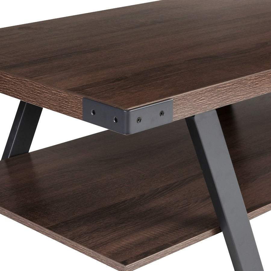 Safco Mirella Coffee Table - Rectangle - 16" Height x 48" Width x 23.8" Depth, 1.6" Thickness Table Top - 1 Shelve(s) - 