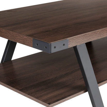 Safco Mirella Coffee Table - Rectangle - 16" Height x 48" Width x 23.8" Depth, 1.6" Thickness Table Top - 1 Shelve(s) - 