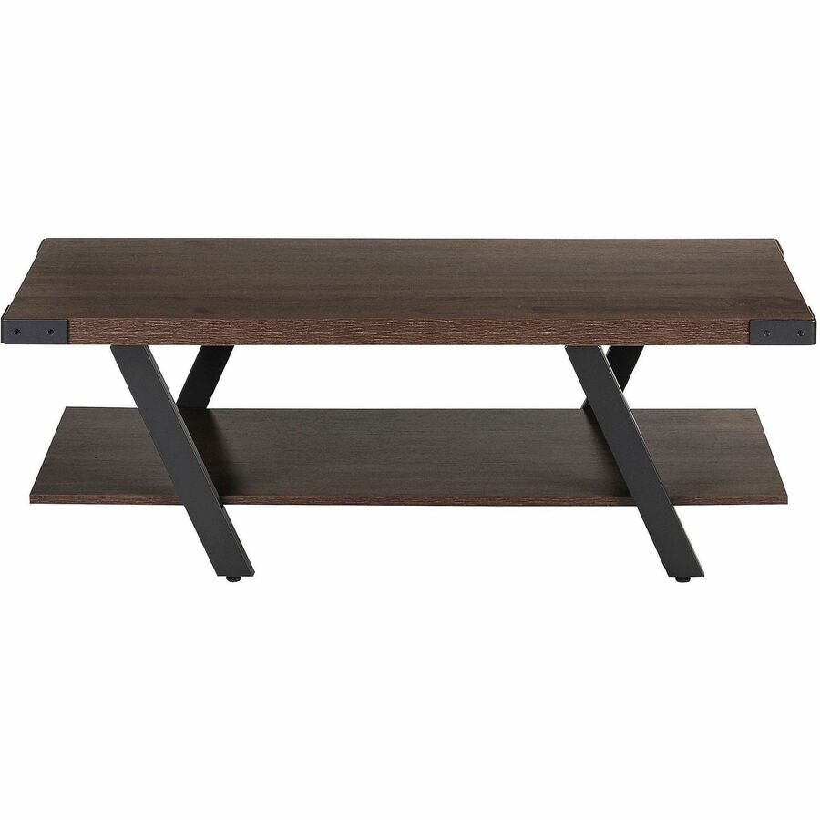 Safco Mirella Coffee Table - Rectangle - 16" Height x 48" Width x 23.8" Depth, 1.6" Thickness Table Top - 1 Shelve(s) - 