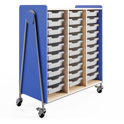Safco Whiffle Typical Triple Rolling Storage Cart - 330 lb Load Capacity - 4 Casters - 3" Caster Size - 1 Carton