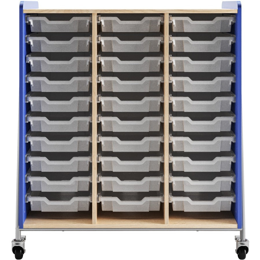 Safco Whiffle Typical Triple Rolling Storage Cart - 330 lb Load Capacity - 4 Casters - 3" Caster Size - 1 Carton