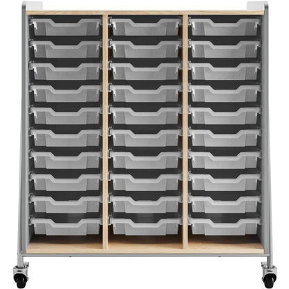 Safco Whiffle Typical Triple Rolling Storage Cart - 330 lb Load Capacity - 4 Casters - 3" Caster Size - 1 Carton