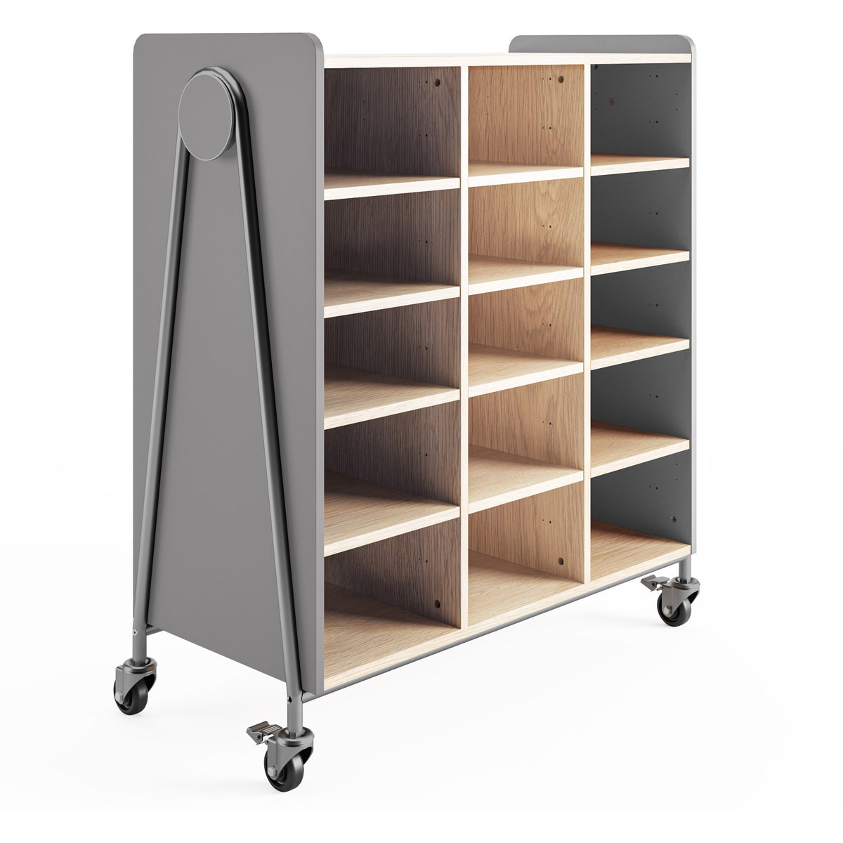 Safco Whiffle Typical Triple Rolling Storage Cart - 12 Shelf - 540 lb Load Capacity - 4 Casters - 3" Caster Size - 1 Car