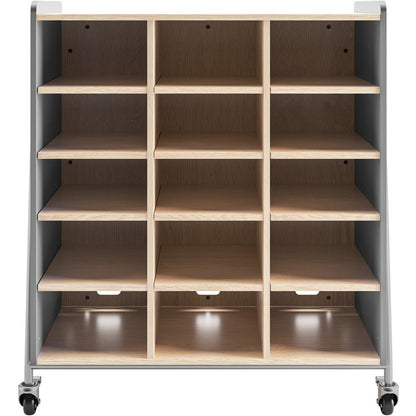 Safco Whiffle Typical Triple Rolling Storage Cart - 12 Shelf - 540 lb Load Capacity - 4 Casters - 3" Caster Size - 1 Car
