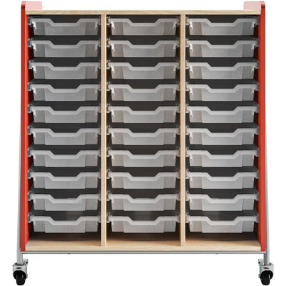 Safco Whiffle Typical Triple Rolling Storage Cart - 330 lb Load Capacity - 4 Casters - 3" Caster Size - 1 Carton
