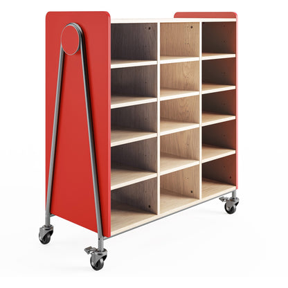 Safco Whiffle Typical Triple Rolling Storage Cart - 12 Shelf - 540 lb Load Capacity - 4 Casters - 3" Caster Size - 1 Car