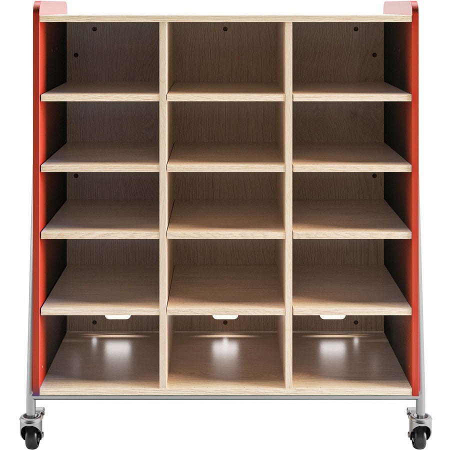 Safco Whiffle Typical Triple Rolling Storage Cart - 12 Shelf - 540 lb Load Capacity - 4 Casters - 3" Caster Size - 1 Car