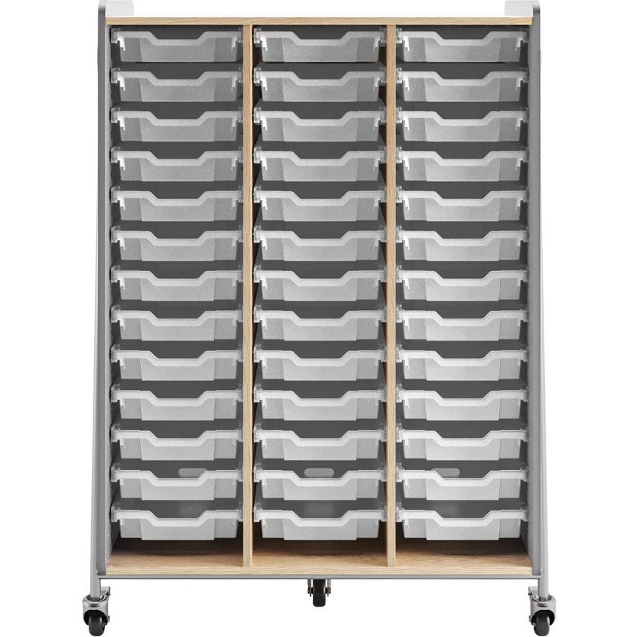 Safco Whiffle Typical Triple Rolling Storage Cart - 396 lb Load Capacity - 5 Casters - 3" Caster Size - 1 Carton