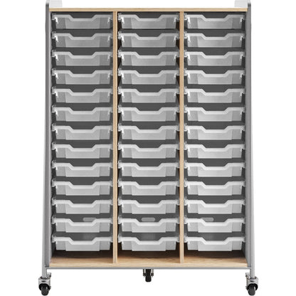 Safco Whiffle Typical Triple Rolling Storage Cart - 396 lb Load Capacity - 5 Casters - 3" Caster Size - 1 Carton