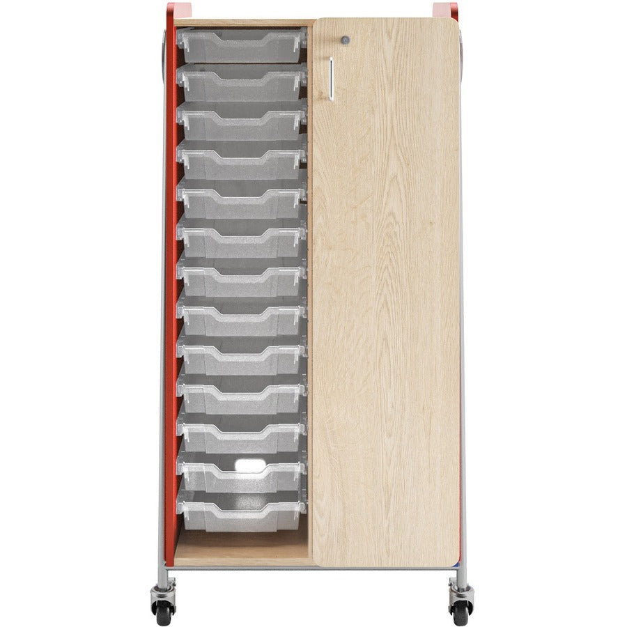Safco Whiffle Typical Double Rolling Storage Cart - 153 lb Load Capacity - 4 Casters - 3" Caster Size - 1 Carton